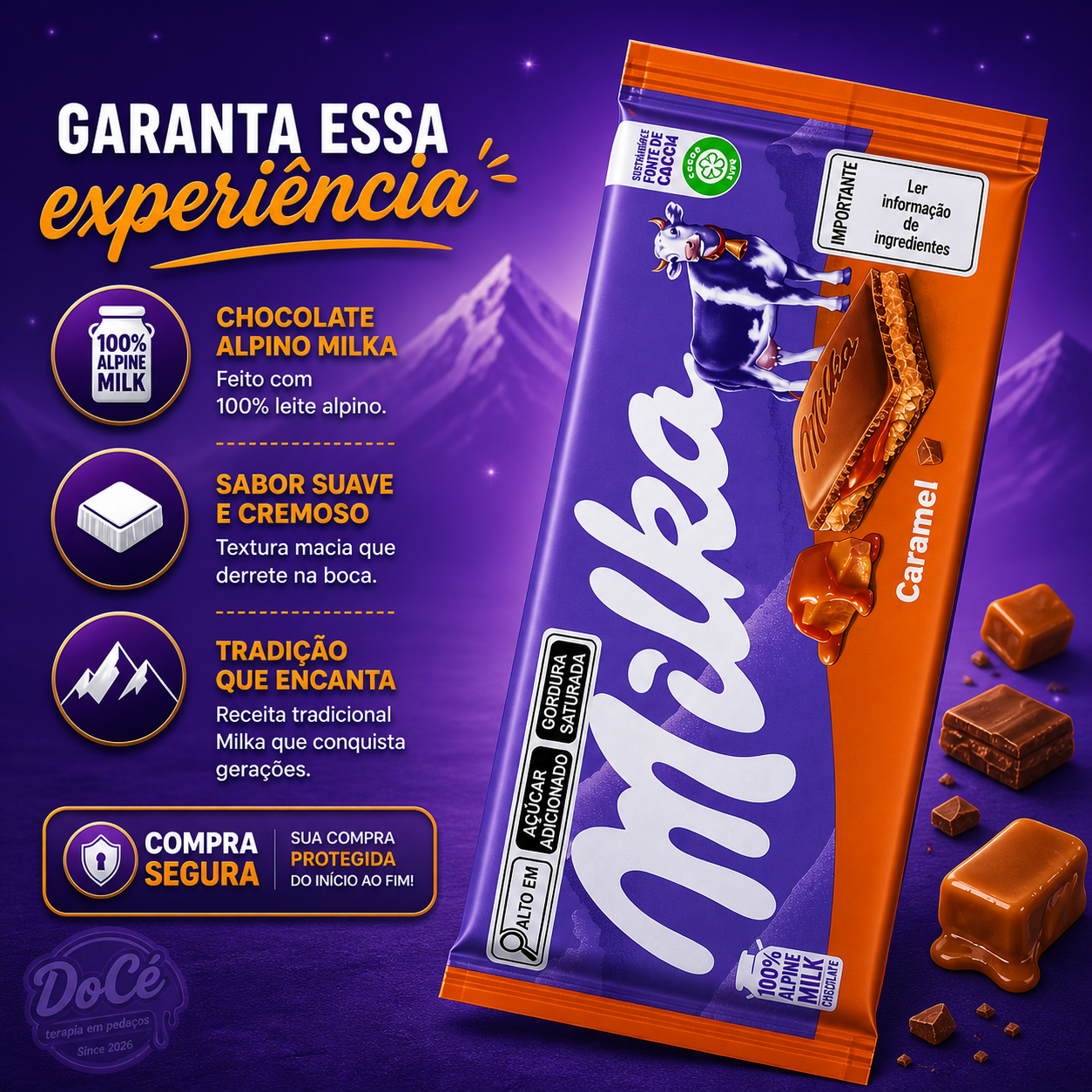Barra Milka Caramel 90g