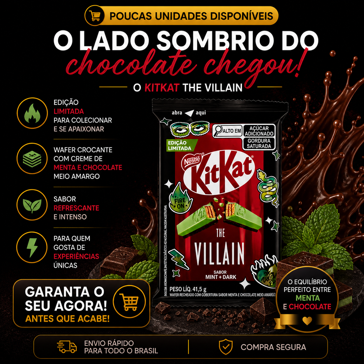 KIT KAT MENTA COM CHOCOLATE